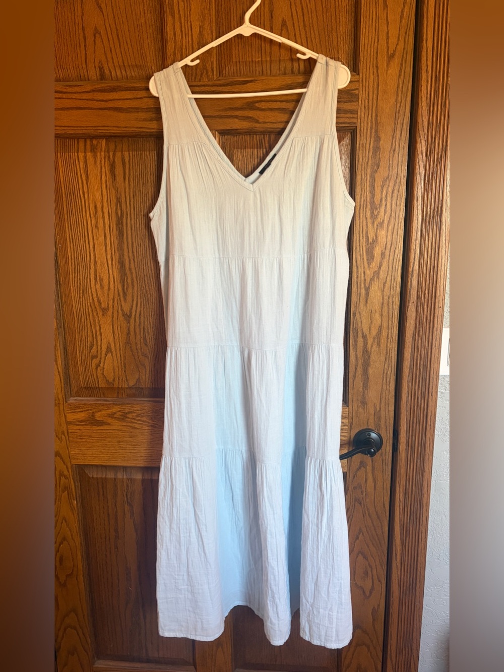 Quince Organic Cotton Tiered Maxi Dress